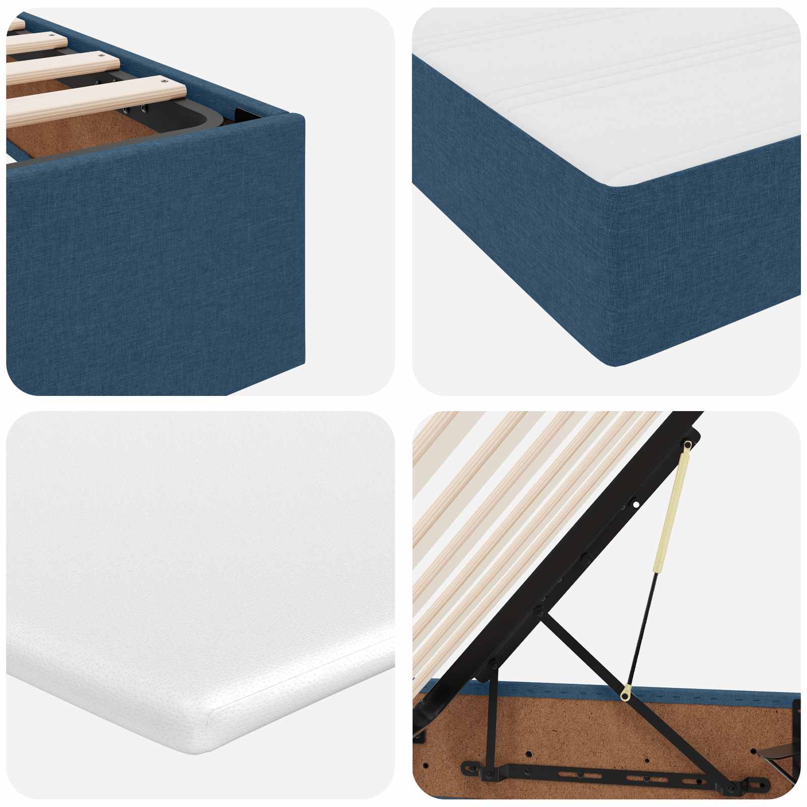 Voodi hoiukohaga ja madratsiga Sinine 180 x 200 cm Polüester 11 Kõik vajalik sinu aeda ja koju! Voodi hoiukohaga ja madratsiga Sinine 180 x 200 cm Polüester - Image 11