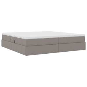 Postel s úložným prostorem a matrací Taupe 200 x 200 cm - obrázek 5