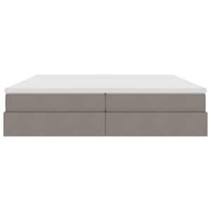 Postel s úložným prostorem a matrací Taupe 200 x 200 cm - obrázek 6