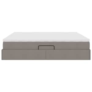 Postel s úložným prostorem a matrací Taupe 200 x 200 cm - obrázek 8