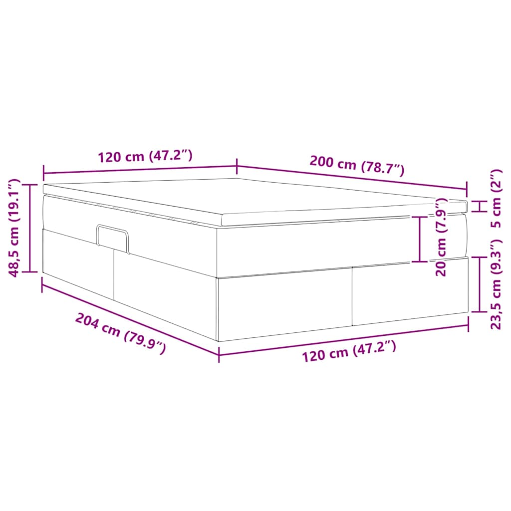 Postelja z dodatnim prostorom za shranjevanje in vzmetnico Roza - slika 13