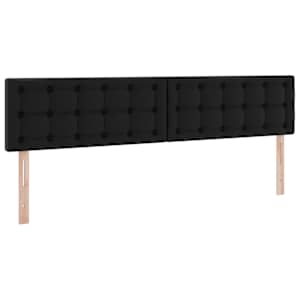 Postel s úložným prostorem a matrací s čelo Černá 200 x 200 cm - obrázek 8