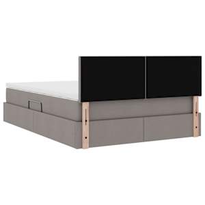 Postel s úložným prostorem a matrací s čelo Taupe 140 x 200 cm - obrázek 11