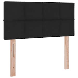 Postel s úložným prostorem a matrací s čelo Černá 90 x 200 cm - obrázek 9