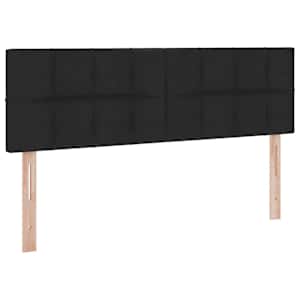 Postel s úložným prostorem a matrací s čelo Černá 140 x 190 cm - obrázek 9