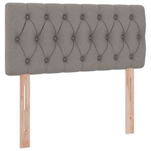 Postel s úložným prostorem a matrací s čelo Taupe 90 x 200 cm - obrázek 9