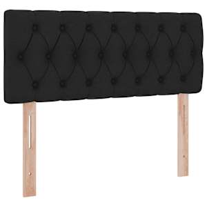Postel s úložným prostorem a matrací s čelo Černá 120 x 190 cm - obrázek 9