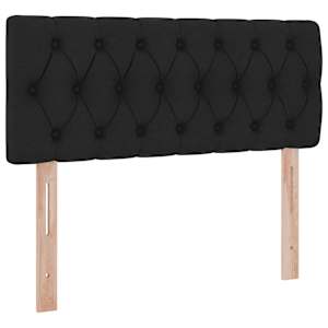 Postel s úložným prostorem a matrací s čelo Černá 120 x 200 cm - obrázek 9