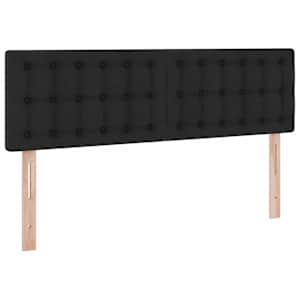 Postel s úložným prostorem a matrací s čelo Černá 140 x 190 cm - obrázek 9