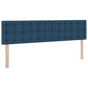 Postel s úložným prostorem a matrací s čelo Modrá 180 x 200 cm - obrázek 9