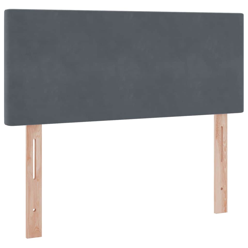 Postelja s shranjevanjem Temno siva 120 x 190 cm Žamet - slika 9