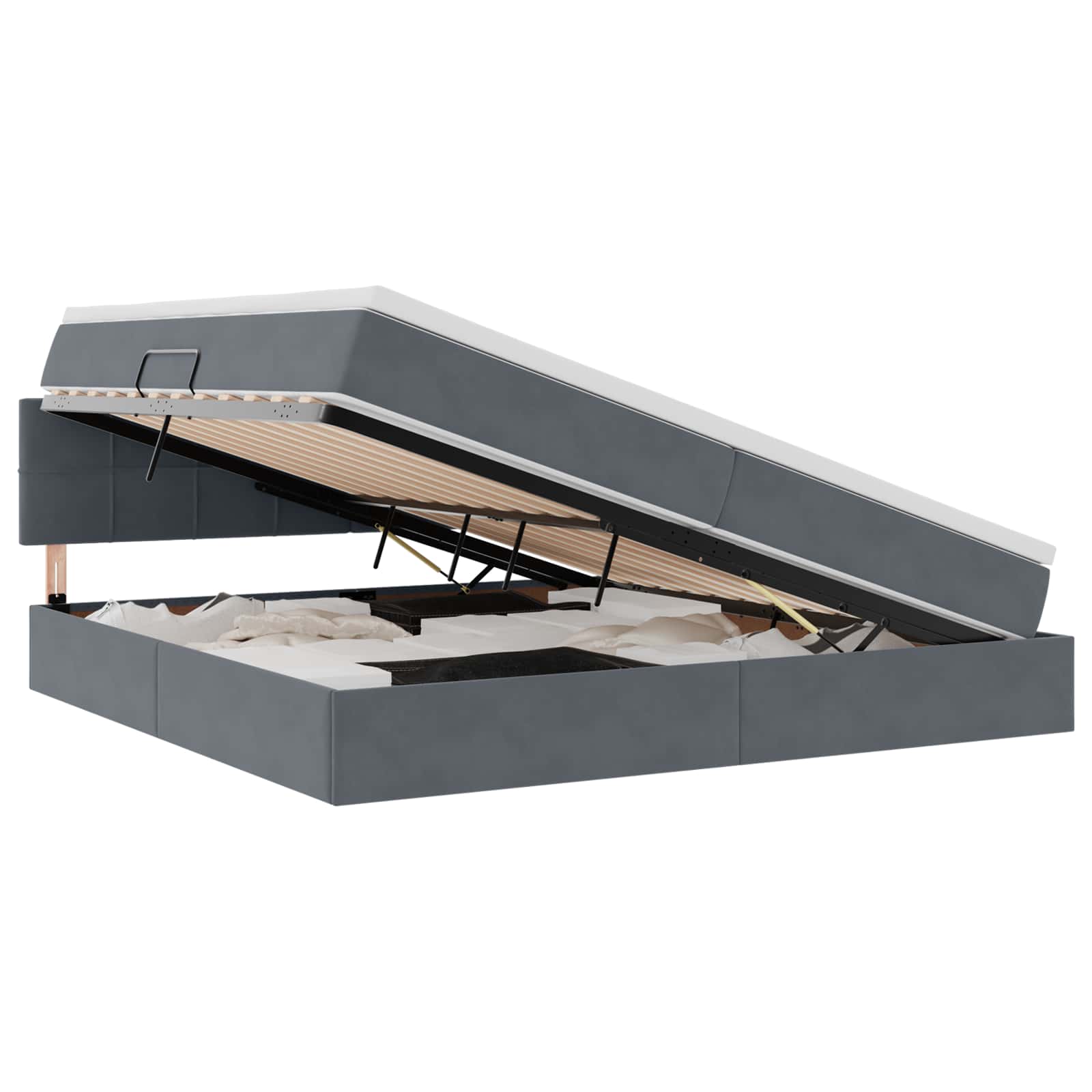 Laos voodi madratsiga peaga Tumehall 200 x 200 cm Samet 2 Kõik vajalik sinu aeda ja koju! Laos voodi madratsiga peaga Tumehall 200 x 200 cm Samet - Image 2