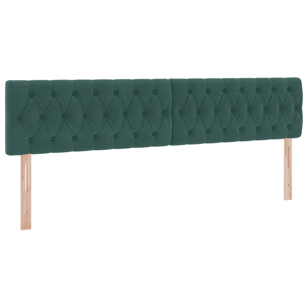 Postelja s shranjevanjem Temno zelena 200 x 200 cm Žamet - slika 9