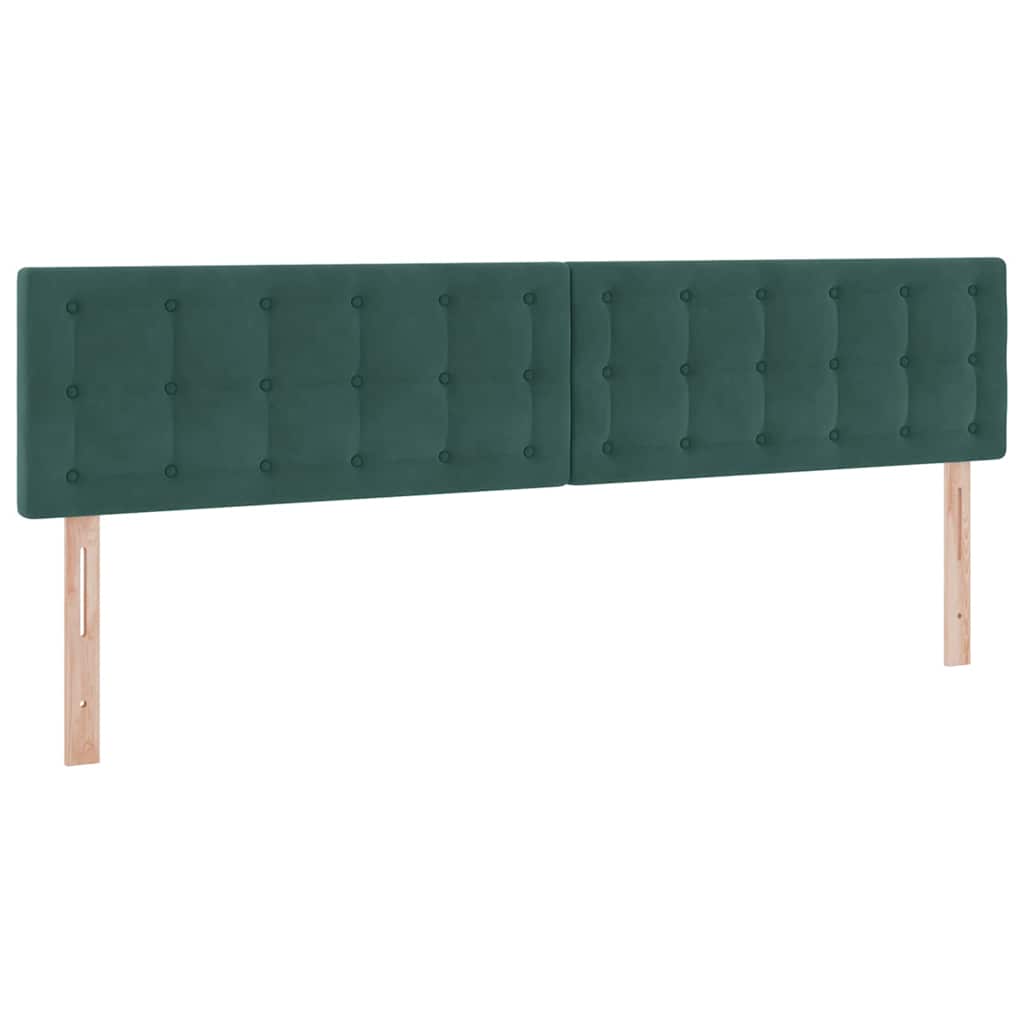 Postelja s shranjevanjem Temno zelena 200 x 200 cm Žamet - slika 9