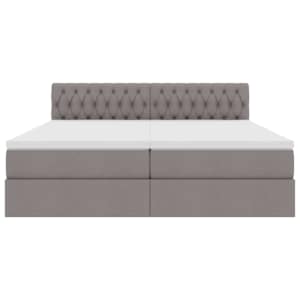 Postel s úložným prostorem s čelo Taupe 180 x 200 cm Umělá kůže - obrázek 10
