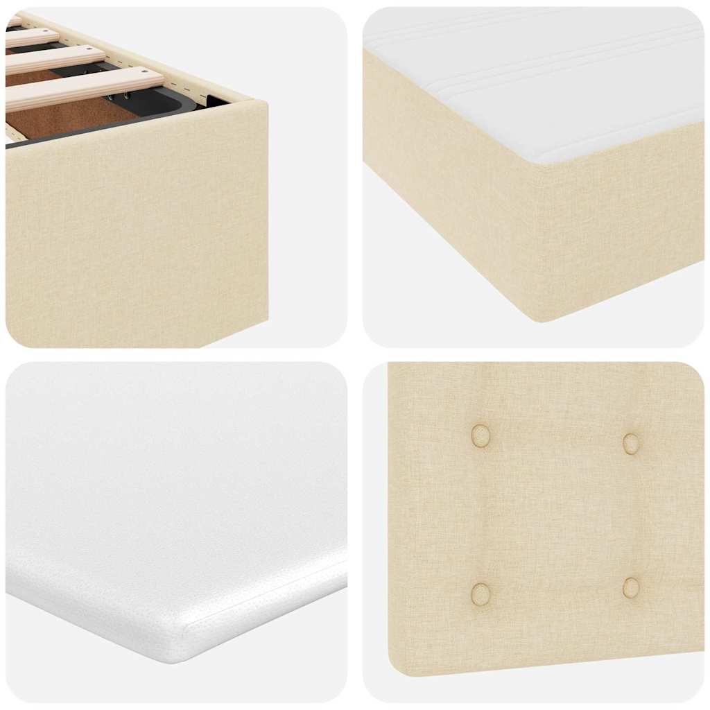 Postelja s shranjevanjem Krema 200 x 200 cm Umjetno usnje - slika 13