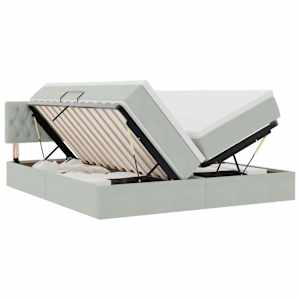 vidaXL Laos voodi peaga 2 tk Helehall