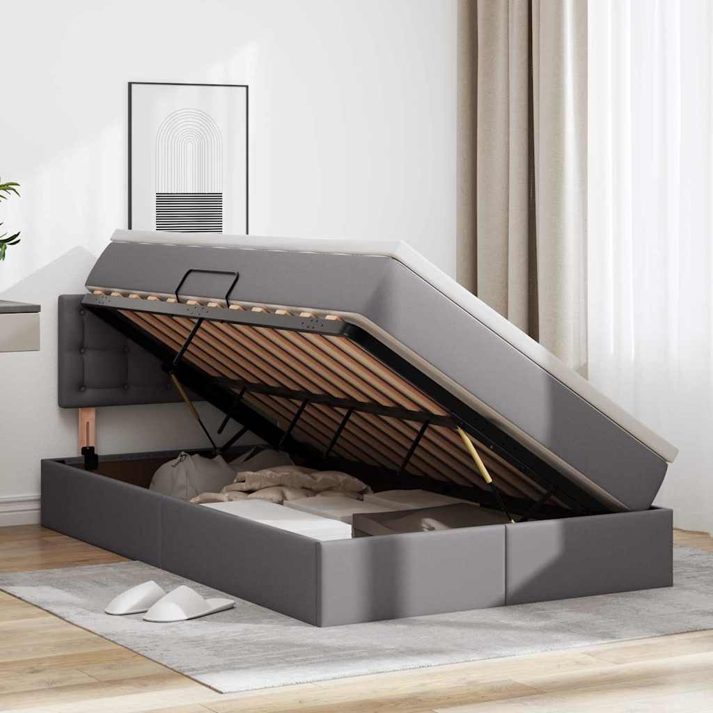 Voodi LED -ribatuledega peaga Hall 120 x 200 cm PVC - Image 4