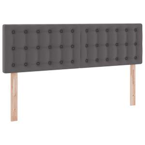 Postel s úložným prostorem a LED osvětlením Šedá 140 x 200 cm - obrázek 10