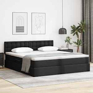 Postelja z dodatnim prostorom za shranjevanje in LED osvetlitvijo