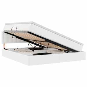 Postel s úložným prostorem a LED osvětlením s LED Úplně bílá - obrázek 2