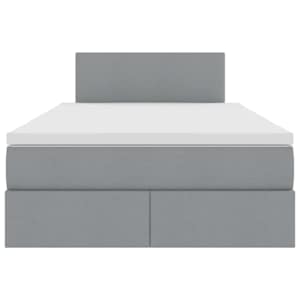 LED postel s úložným prostorem a matrací Světle šedá - obrázek 8