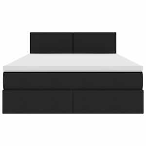 LED postel s úložným prostorem a matrací Černá 140 x 190 cm - obrázek 8
