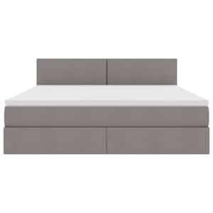LED postel s úložným prostorem a matrací Taupe 180 x 200 cm - obrázek 8