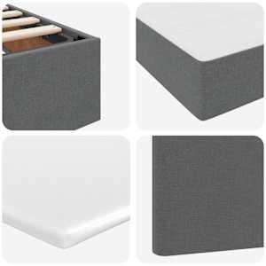 LED postel s úložným prostorem a matrací Tmavě šedá - obrázek 12