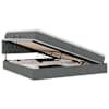 vidaXL LED-iga voodiraam koos madratsiga Tumehall 200 x 200 cm kangas