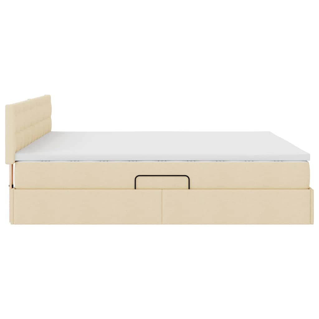 Voodi LED -ribatuledega peaga Kreem 180 x 200 cm kangas 11 Kõik vajalik sinu aeda ja koju! Voodi LED -ribatuledega peaga Kreem 180 x 200 cm kangas - Image 11