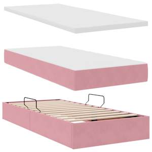 LED postel s úložným prostorem a matrací Růžová 90 x 190 cm - obrázek 9