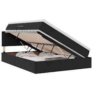 LED postel s úložným prostorem a matrací Černá 140 x 200 cm - obrázek 2