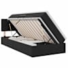 vidaXL LED-iga voodiraam koos madratsiga Must 100 x 200 cm Samet