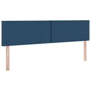 Postel s LED pásovými světly s čelo Modrá 180 x 200 cm textil - obrázek 10
