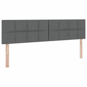 Postel s LED pásovými světly Tmavě šedá 180 x 200 cm textil - obrázek 10