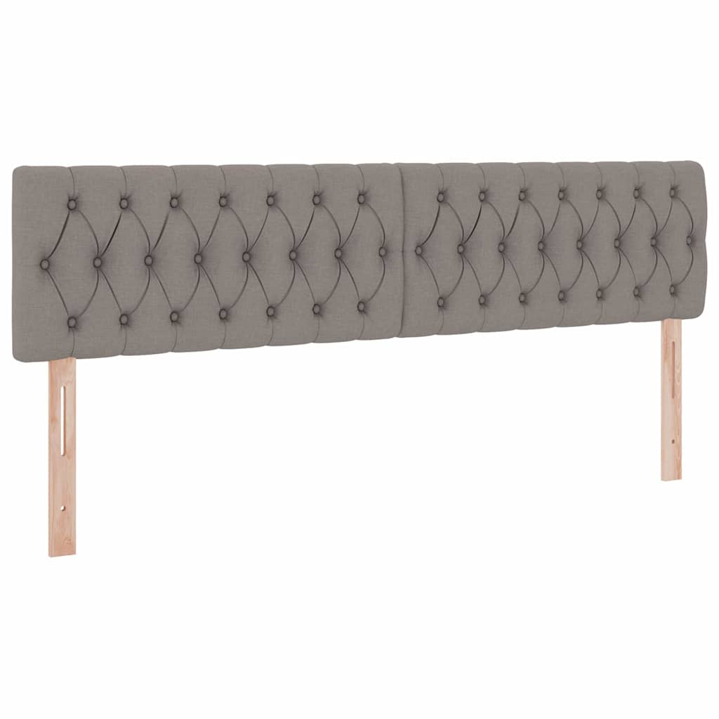 Postel s LED pásovými světly s čelo Taupe 180 x 200 cm textil - obrázek 10