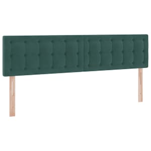 Postel s LED pásky s čelo Tmavě zelená 180 x 200 cm samet - obrázek 10