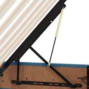 Postel s LED pásky s čelo Tmavě modrá 200 x 200 cm samet - obrázek 15
