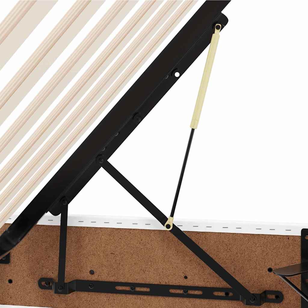 Postelja s shranjevanjem Bela 100 x 200 cm Umjetno usnje - slika 13