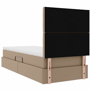 Postel s úložným prostorem Cappuccino 100 x 200 cm Umělá kůže - obrázek 11
