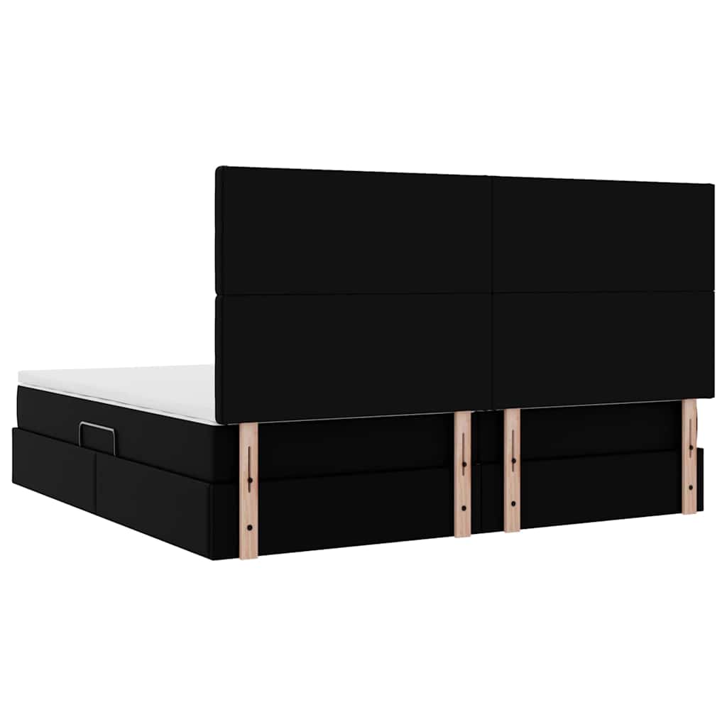 Laos voodi madratsiga peaga Must 200 x 200 cm Kunstnahk 11 Kõik vajalik sinu aeda ja koju! Laos voodi madratsiga peaga Must 200 x 200 cm Kunstnahk - Image 11