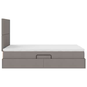 Postel s úložným prostorem a matrací Taupe 120 x 190 cm textil - obrázek 10