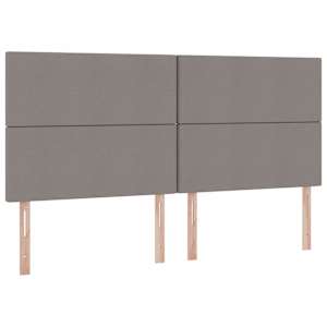 Postel s úložným prostorem a matrací s čelo Taupe 200 x 200 cm - obrázek 9