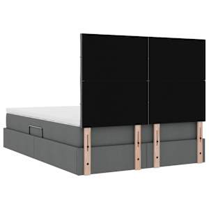 Postel s úložným prostorem a matrací Tmavě šedá 140 x 190 cm - obrázek 11