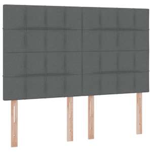 Postel s úložným prostorem a matrací Tmavě šedá 140 x 190 cm - obrázek 9