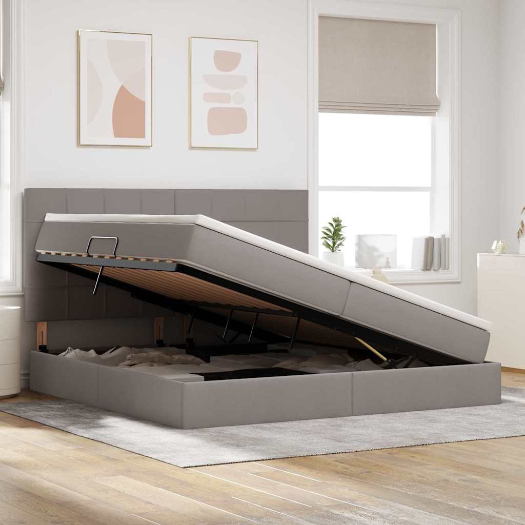 Laos voodi madratsiga Pruunikashall 200 x 200 cm Kunstnahk 4 Kõik vajalik sinu aeda ja koju! Laos voodi madratsiga Pruunikashall 200 x 200 cm Kunstnahk - Image 4