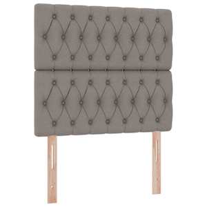 Postel s úložným prostorem a matrací s čelo Taupe 90 x 200 cm - obrázek 9