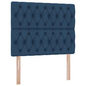 Postel s úložným prostorem a matrací Modrá 120 x 190 cm textil - obrázek 9