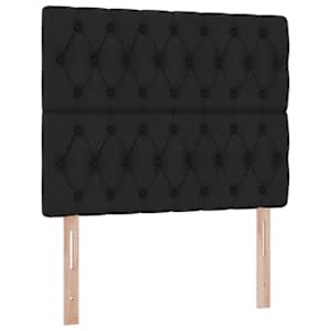 Postel s úložným prostorem a matrací s čelo Černá 120 x 200 cm - obrázek 9